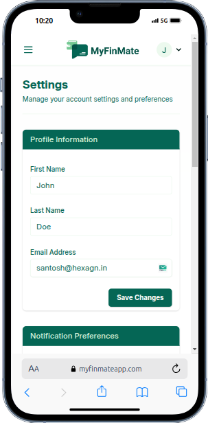 Profile Settings